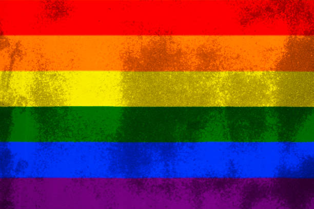 istock LGBT. The LGBT flag is on texture. Template. Content for the designer. 1254466601