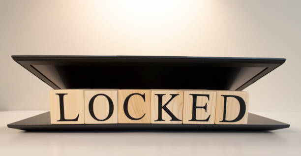 istock Lock word made of wooden cubes. It's about computer and security. 1254481347