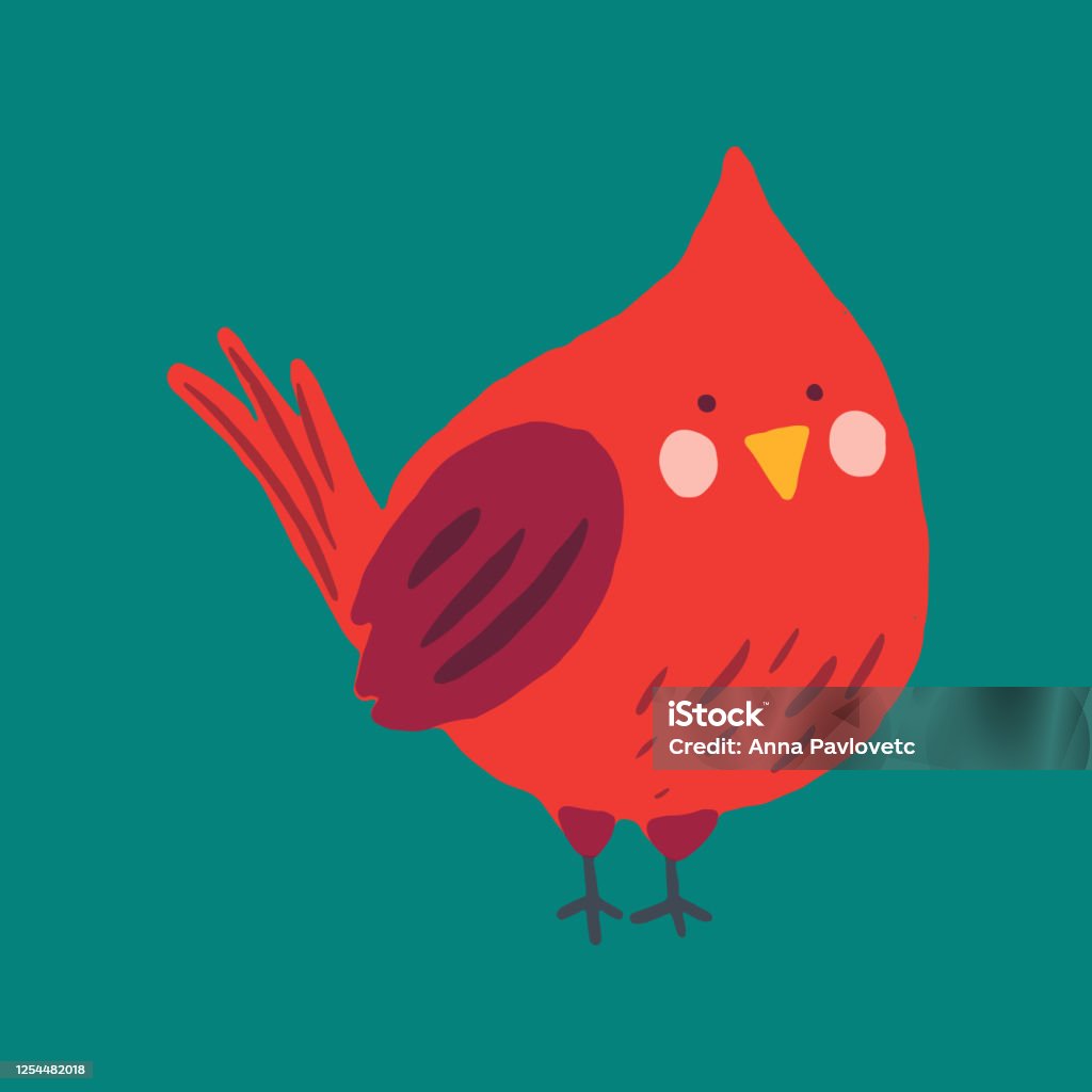 Vector Cardinal Red Bird Cute Hand Drawn Cartoon Animal Flat Element For You Design Perfect For Card Sticker Poster Packaging T Short Print Or Baby Cloth Stock Illustration - Download Image Now - Vector Cardinal Red Bird Cute Hand Drawn Cartoon Animal Flat Element For You Design Perfect For Card Sticker Poster Packaging T Short Print Or Baby Cloth Stock Illustration - Download Image Now -