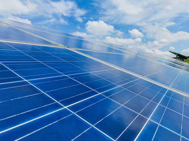 istock Solar plant(solar cell) with the cloud on sky, hot climate causes increased power production, Alternative energy to conserve the world's energy, Photovoltaic module idea for clean energy production 1254482106