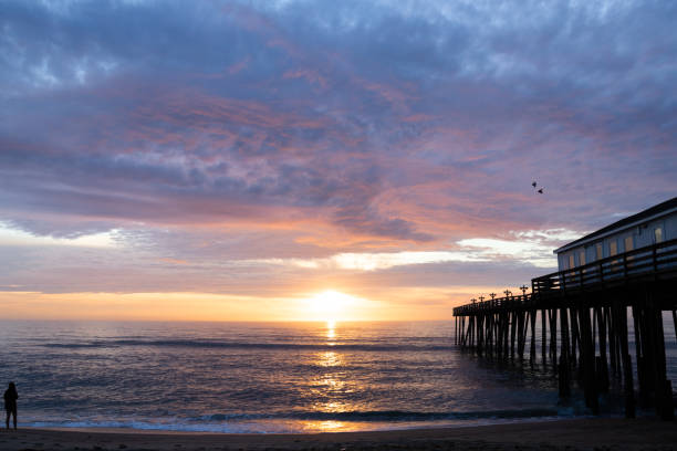 istock Sunrise at pier in Kitty Hawk Outer Banks North Carolina 1254485329