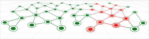 Contact tracing location route map for coronavirus covid19 government GPS tracking Contact tracing location route map for coronavirus covid19 government GPS tracking of people who have been exposed to coronavirus banner tracing stock illustrations