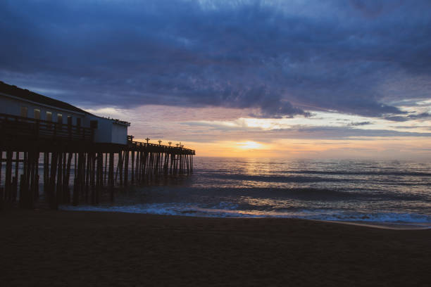 istock Sunrise at pier in Kitty Hawk Outer Banks North Carolina 1254485459