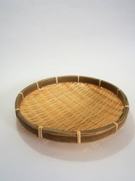 istock Isolated image of shallow bamboo basket 1254488314