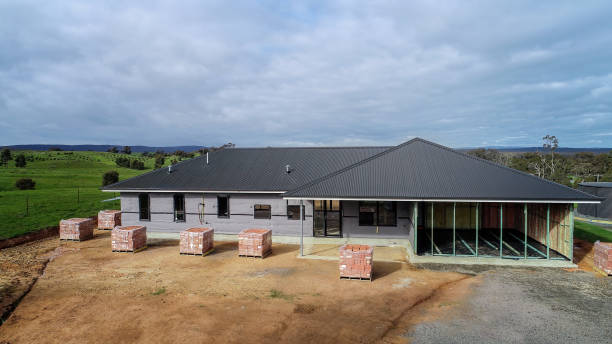 Residential house being built