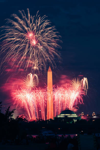 istock George Washington monument at night with fireworks 1254491027