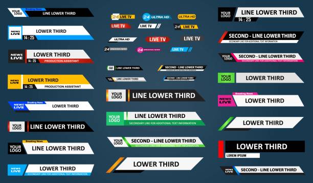 news lower thirds pack - lower third stock illustrations