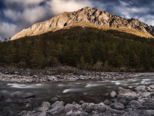 River Middle Sakukan in Kodar Mountains in Siberia, Transbaikalia.