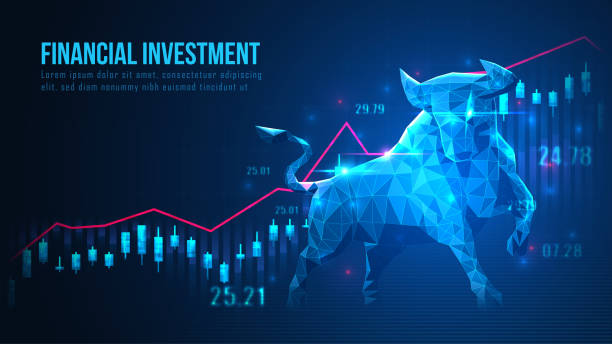 istock Concept art of Bullish in futuristic idea 1254500331