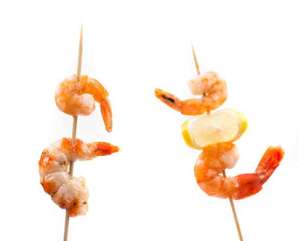 istock Grilled shrimps on a stick. 1254502065