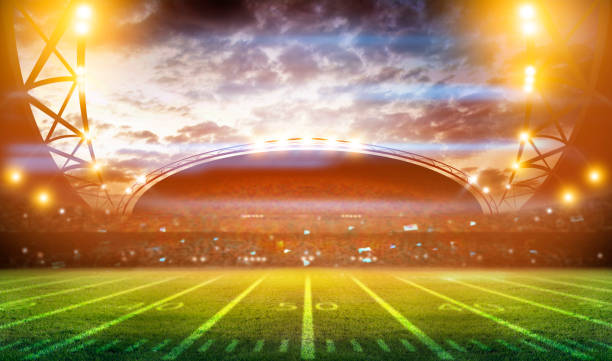 istock american football stadium 3D rendering. 1254504395
