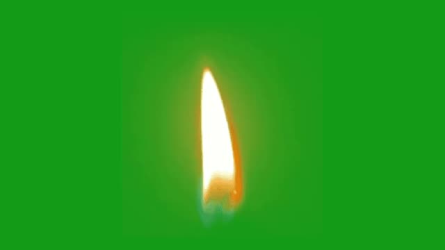 Candle light motion graphics with green screen background
