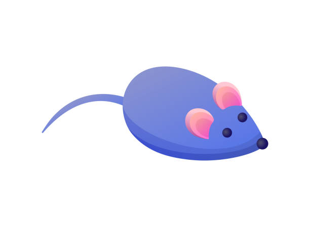 istock Mouse of Blue Color Cats Toy Vector Illustration 1254505371