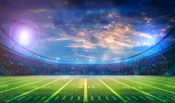 american football stadium 3D. stock photo