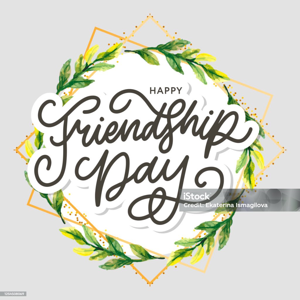 Friendship Day Vector Illustration With Text And Elements For ...