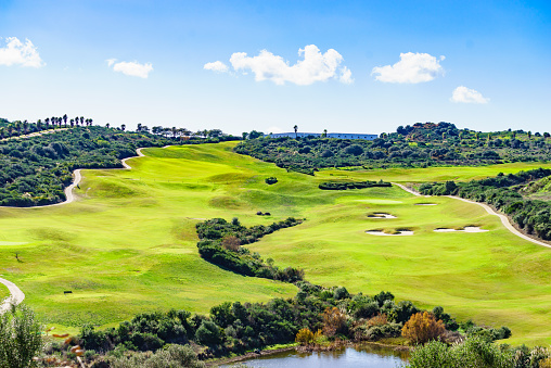 Golf course in Sotogrande, Andalusia Spain