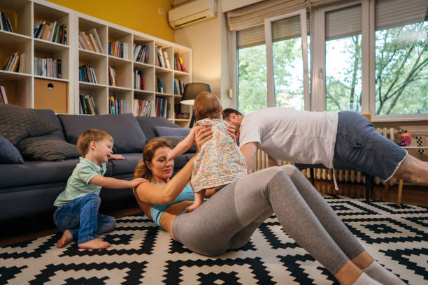 istock Family morning exercise 1254512812