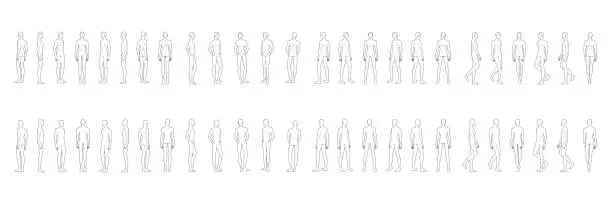 Vector illustration of Fashion template of 50 men