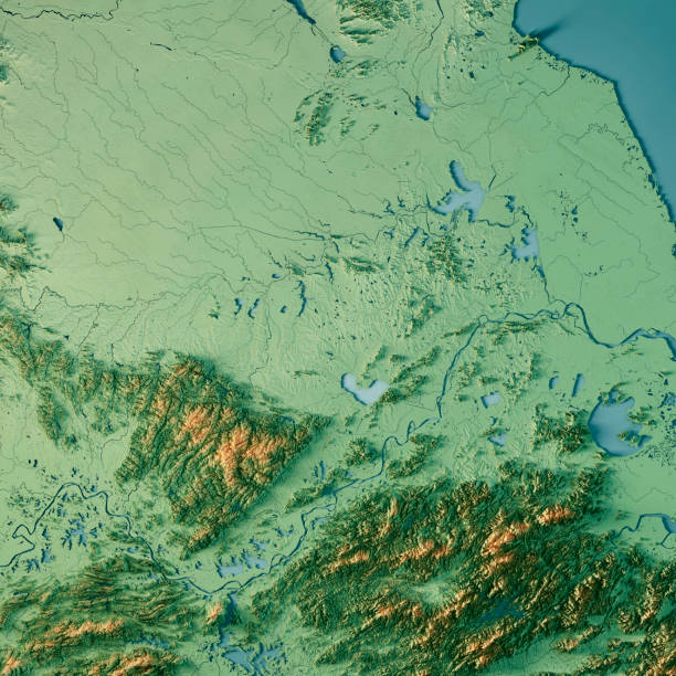 istock Anhui China 3D Render Topographic Map Color 1254516432