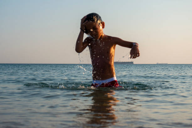 istock Boy Summer fun on the sea 1254520593