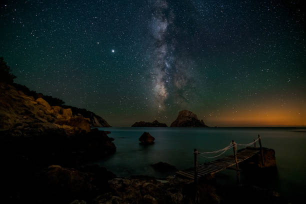 istock Es Vedra at night with Milky way. Ibiza. 1254523941