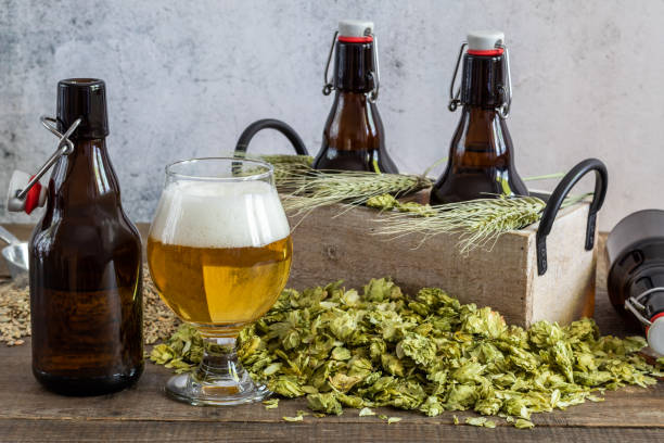 istock Home brewing concept. Graft beer with ingredients. 1254525628