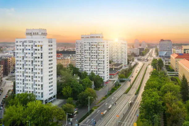 Photo of Wroclaw, Poland. Tall residential buildings