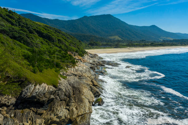 istock Shore Landscape Jungle. Heavenly beaches. Mountain, beach, rocks. 1254532725