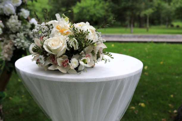 istock Bouquet of flowers on table 1254532774
