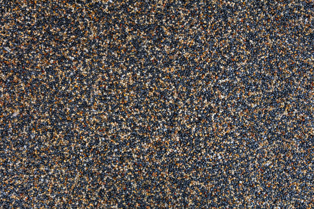 colorful stone carpet floor background, marble pebbles and epoxy resin, topview