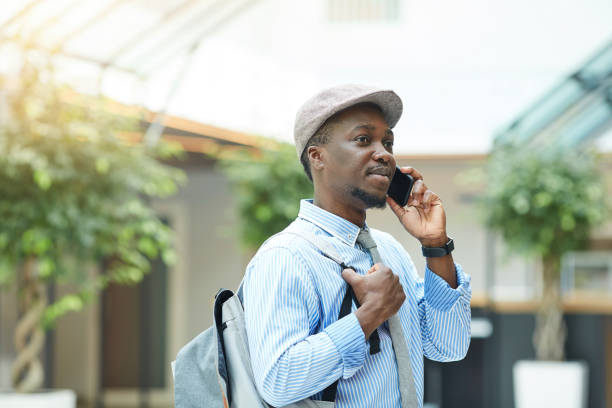 istock African man talking on the phone 1254542708
