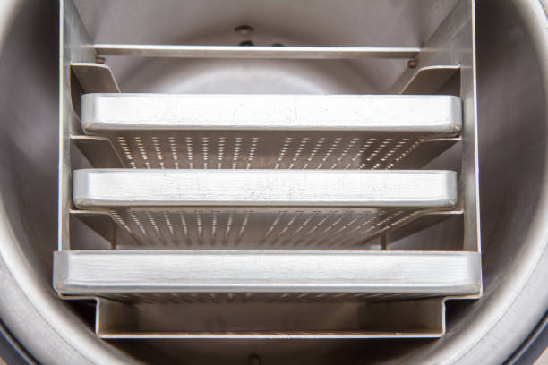 istock Horizontal sterilization system in dental office to clean medical instruments 1254544783
