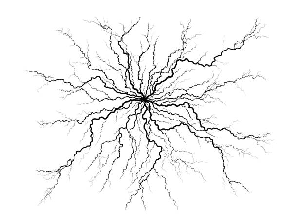 błyskawica na nocnym niebie. - 3381 stock illustrations