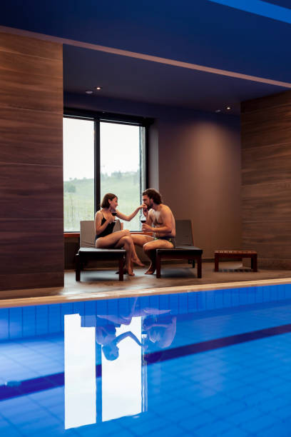 istock Romantic moments by the pool 1254548529