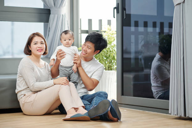 istock Young family with little daughter 1254549311