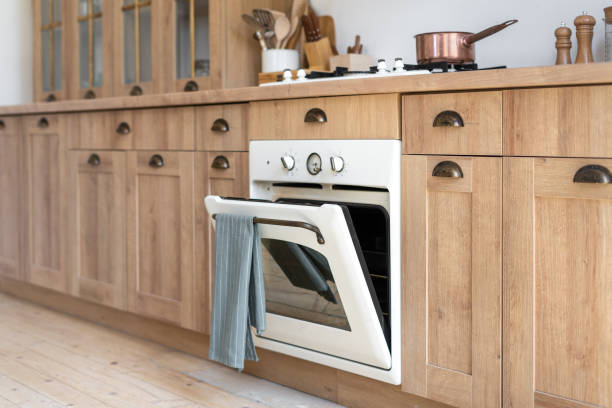 istock Comfortable kitchen room with modern interior and furniture 1254551438