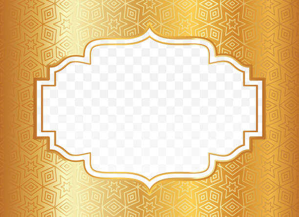 arabisch verzierter rahmen - mandala gold arabic style decoration stock-grafiken, -clipart, -cartoons und -symbole