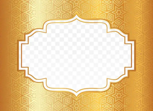 Vector illustration of arabic ornate frame