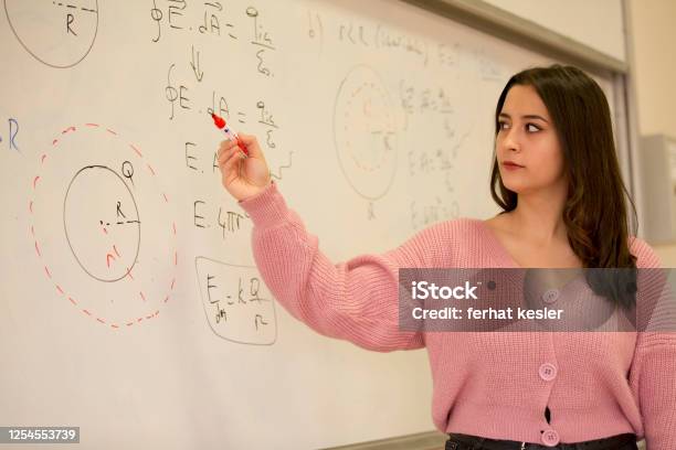 Students Computer Formula Students Studying Mathematical Formula In Front Of Whiteboard Stock ...