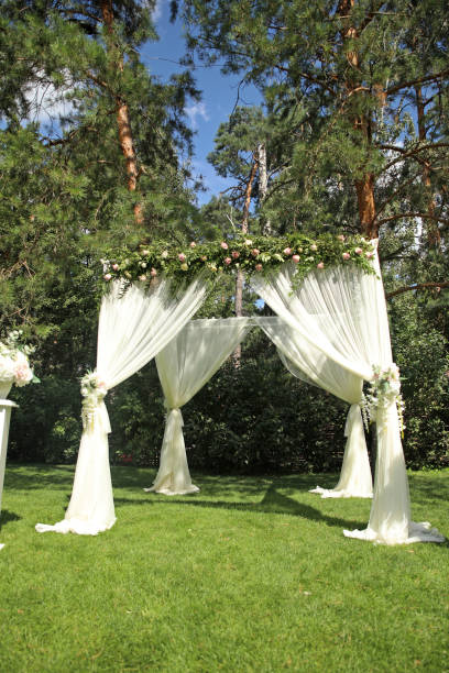 istock wedding arch for the away ceremony 1254555428