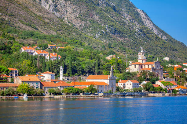 istock Old coastal town in Kotor Bay from Montenegro 1254556187