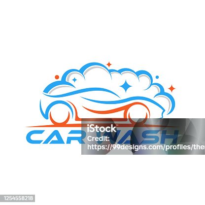 istock Car Wash Logo Vector Illustration template. Trendy Car Wash vector logo icon silhouette design. Car Auto Cleaning logo vector illustration for car detailing and car wash service. 1254558218