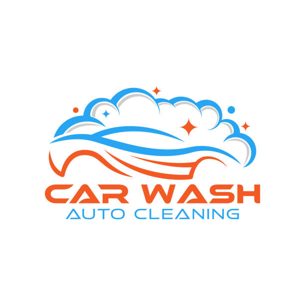 ilustraciones, imágenes clip art, dibujos animados e iconos de stock de plantilla de ilustración vectorial del logotipo de car wash. diseño de silueta de icono vectorial de car wash de moda. ilustración vectorial del logotipo de car auto cleaning para el diseño de automóviles y el servicio de lavado de coches. - repairing business car symbol