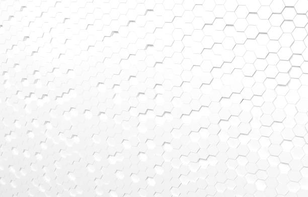 istock White hexagon 3D background texture. 3d rendering illustration. Futuristic abstract banner. 1254563884