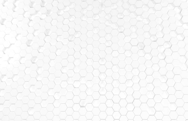 istock White hexagon 3D background texture. 3d rendering illustration. Futuristic abstract banner. 1254563888