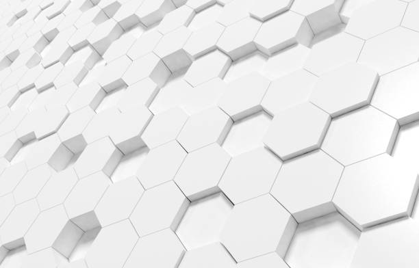 istock White hexagon 3D background texture. 3d rendering illustration. Futuristic abstract banner. 1254563935