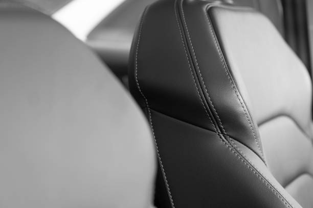 istock Modern leather car seats - focus on the seams 1254564351
