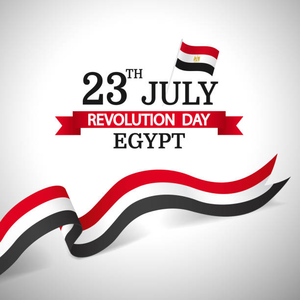 Revolution Day Egypt. Vector Illustration of Revolution Day Egypt. egyptian flag stock illustrations