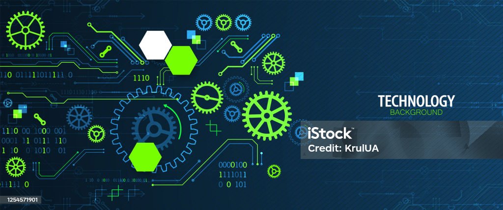 Abstract Technology Concept Computer Code Background Vector ...