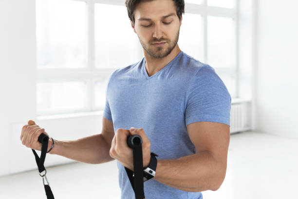 resistance band bicep curl ripl fitness